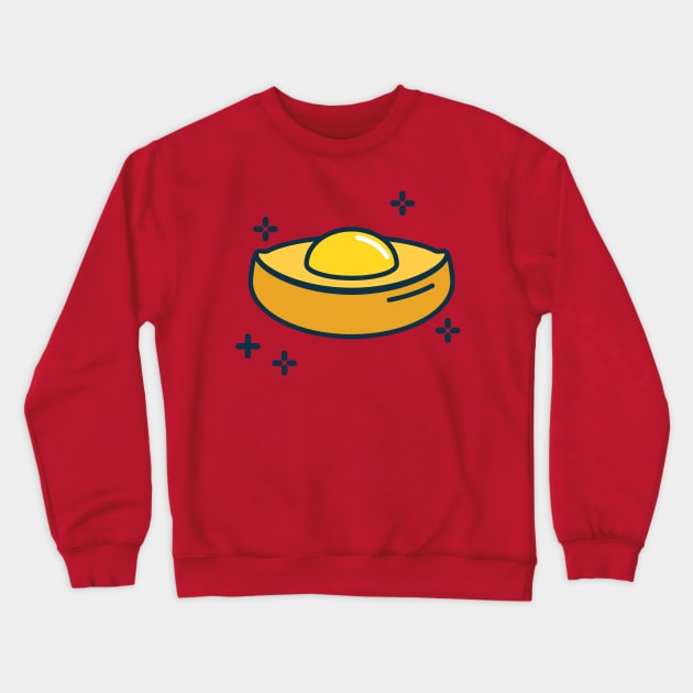 Lucky Gold Ingot Crewneck Sweatshirt by Jonathan Wightman